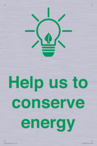 Help us to conserve energy 